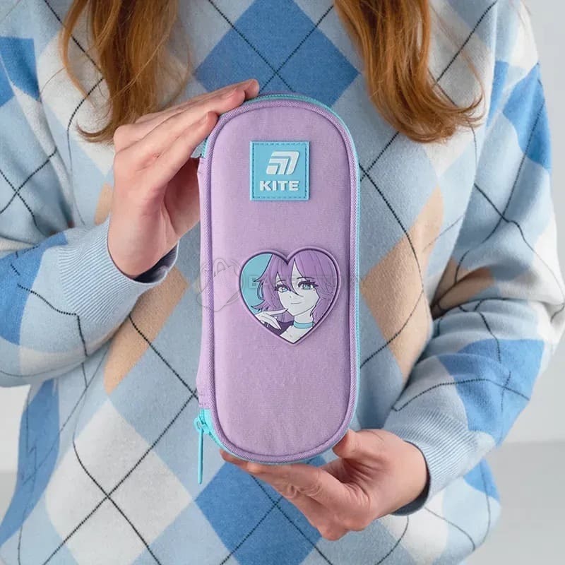 Пенал шкільний Kite 599 Kawaii Love Бузковий (K25-599-20)