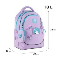 Шкільний рюкзак Kite Education 700 Kawaii Love 18л Бузковий (K25-700M-6)
