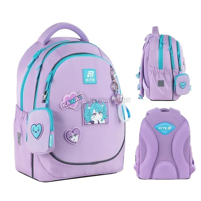 Шкільний рюкзак Kite Education 700 Kawaii Love 18л Бузковий (K25-700M-6)