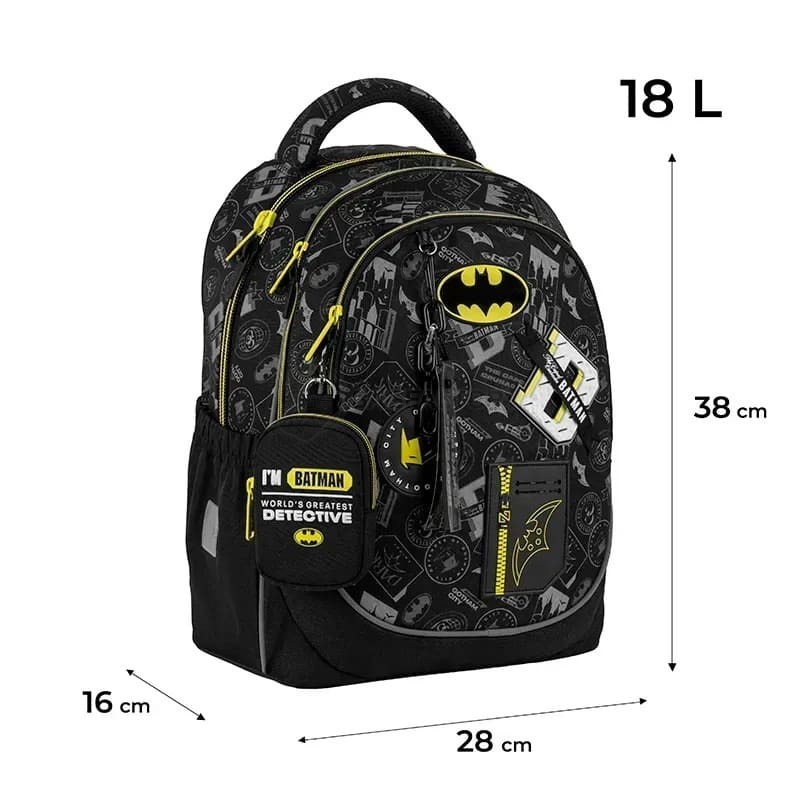 Шкільний рюкзак Kite Education 700 DC Batman 18л Чорний (DC25-700M)