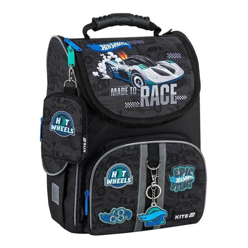 Шкільний каркасний рюкзак Kite Education 501 Hot Wheels 11.5л Чорний (HW25-501S)