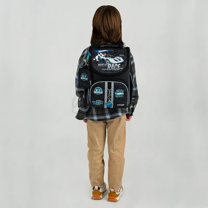 Шкільний каркасний рюкзак Kite Education 501 Hot Wheels 11.5л Чорний (HW25-501S)