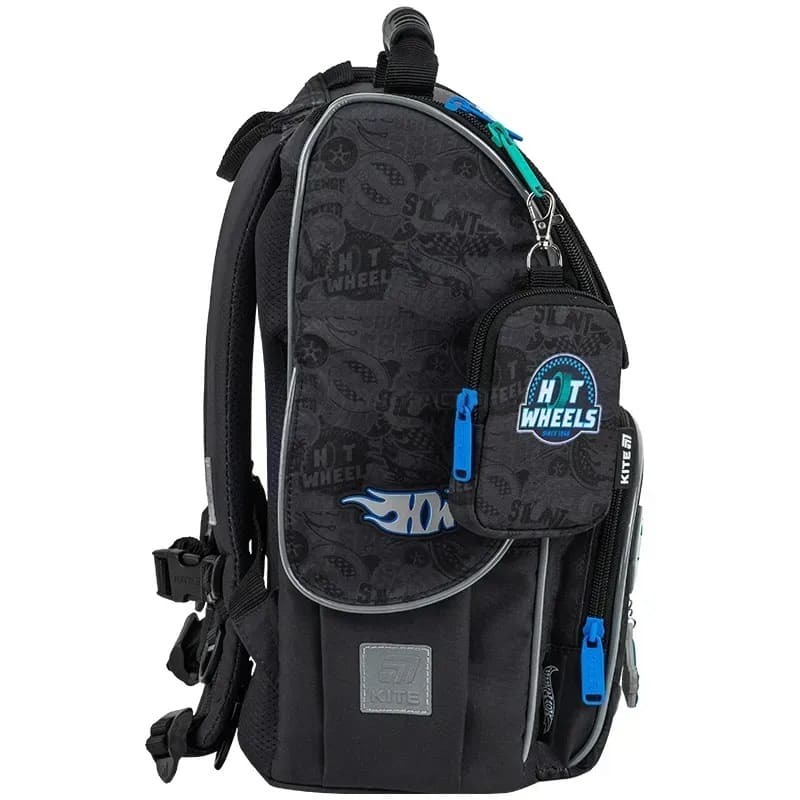 Шкільний каркасний рюкзак Kite Education 501 Hot Wheels 11.5л Чорний (HW25-501S)