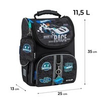 Шкільний каркасний рюкзак Kite Education 501 Hot Wheels 11.5л Чорний (HW25-501S)