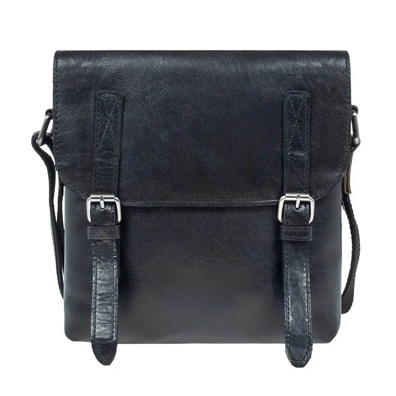 Чоловіча шкіряна сумка Ashwood F84 Black/Mud (F84 BLK/MUD)