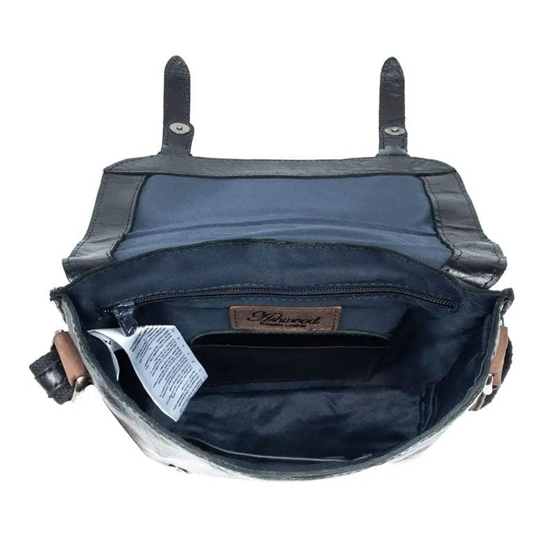 Чоловіча шкіряна сумка Ashwood F84 Black/Mud (F84 BLK/MUD)