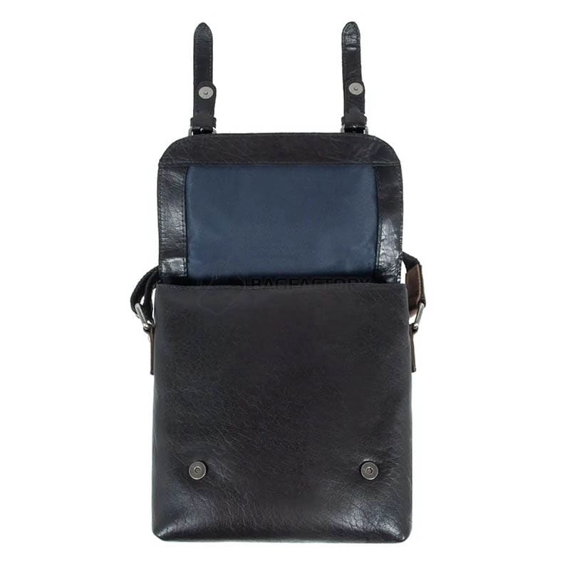 Чоловіча шкіряна сумка Ashwood F84 Black/Mud (F84 BLK/MUD)