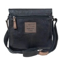 Чоловіча шкіряна сумка Ashwood F84 Black/Mud (F84 BLK/MUD)