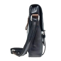 Чоловіча шкіряна сумка Ashwood F84 Black/Mud (F84 BLK/MUD)