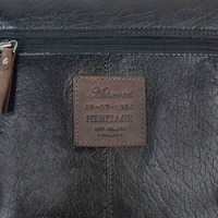 Чоловіча шкіряна сумка Ashwood F84 Black/Mud (F84 BLK/MUD)