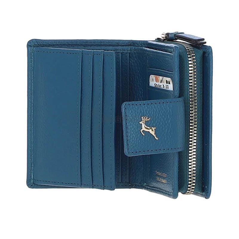 Жіночий шкіряний гаманець Ashwood X30 Teal (X30 TEAL)