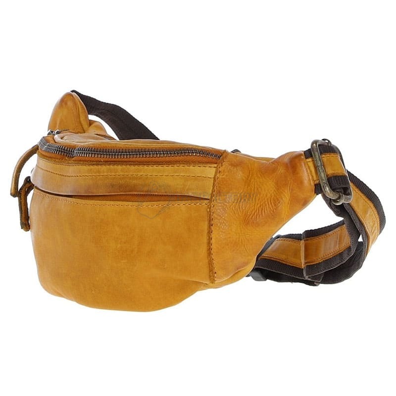 Поясна шкіряна сумка Ashwood D102 Yellow (D102 YELLOW)