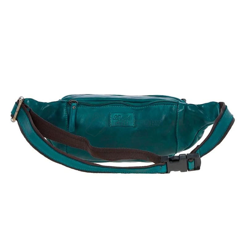 Поясна шкіряна сумка Ashwood D102 Teal (D102 TEAL)