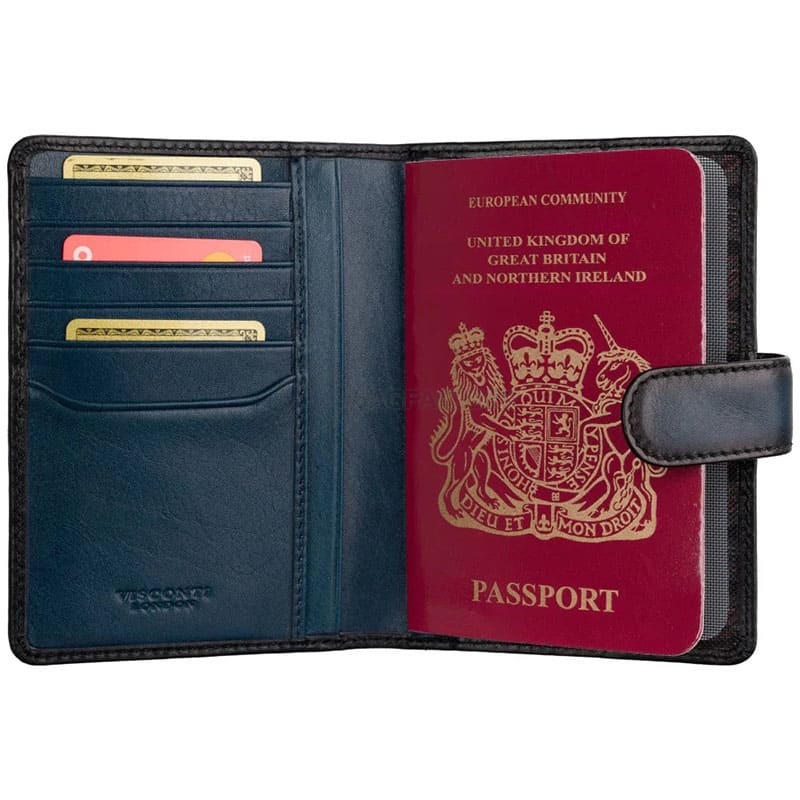 Шкіряна обкладинка для документів Visconti AT74 Blake Burnished Blue (AT74 B/BLUE)