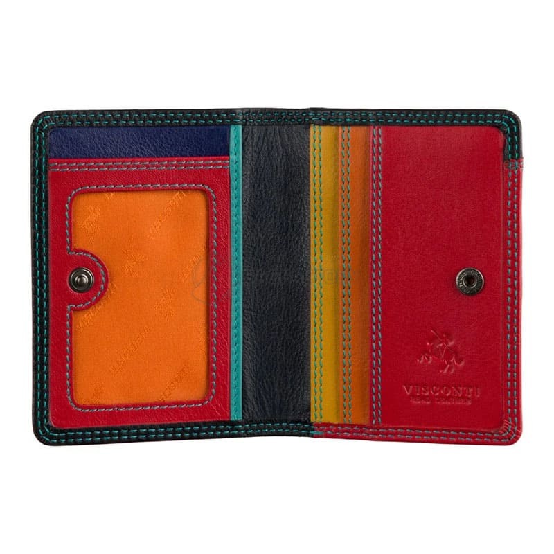 Шкіряний гаманець-картхолдер Visconti RB111 Madagascar Black/Rhumba (RB111 BLK/RHUMBA)