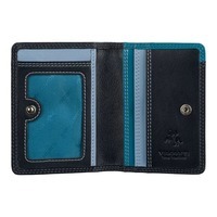 Шкіряний гаманець-картхолдер Visconti RB111 Madagascar Blue Multi (RB111 BLUE M)