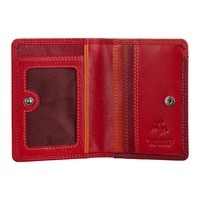 Шкіряний гаманець-картхолдер Visconti RB111 Madagascar Red Multi (RB111 RED M)