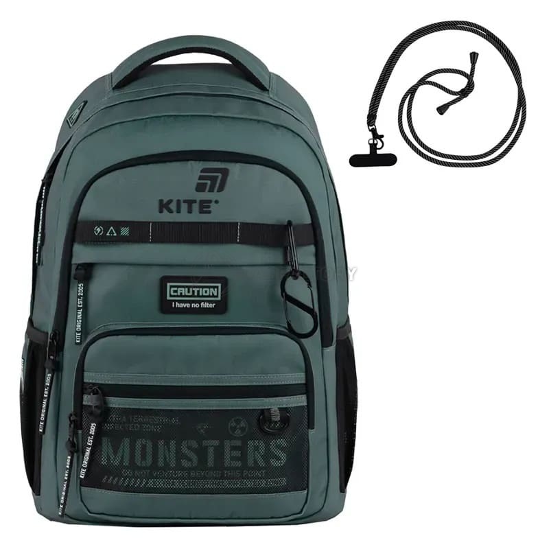 Рюкзак молодіжний Kite Education teens 1019L-1, 21л Хакі (K25-1019L-1)