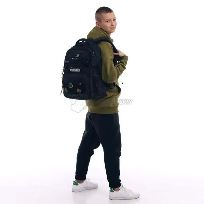 Рюкзак молодіжний Kite Education teens 1019L-2, 21л Чорний (K25-1019L-2)