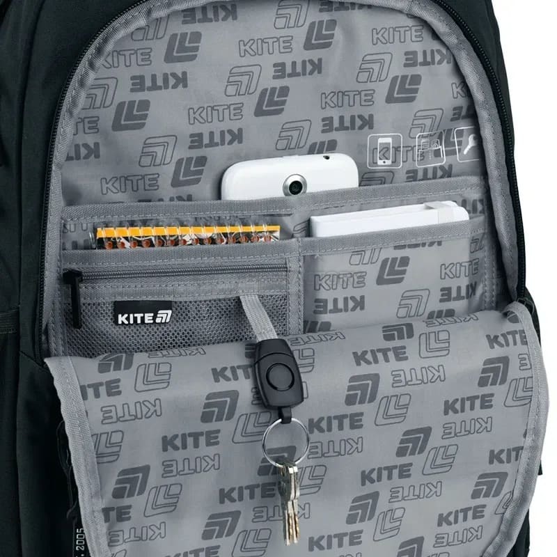 Рюкзак молодіжний Kite Education teens 1019L-2, 21л Чорний (K25-1019L-2)