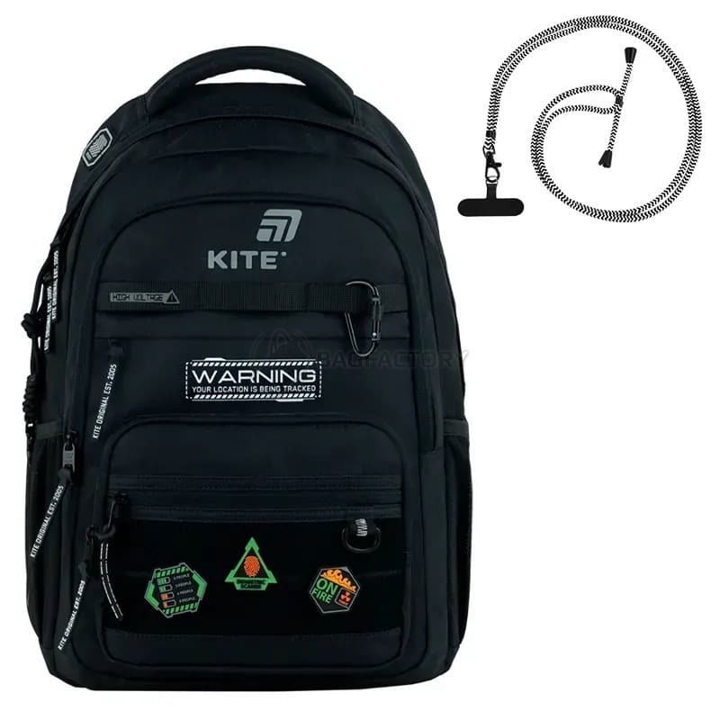 Рюкзак молодіжний Kite Education teens 1019L-2, 21л Чорний (K25-1019L-2)