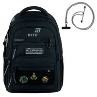 Рюкзак молодіжний Kite Education teens 1019L-2, 21л Чорний (K25-1019L-2)