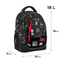 Шкільний рюкзак Kite Education 700 Tokyo 18л Чорний (K25-700M-3)