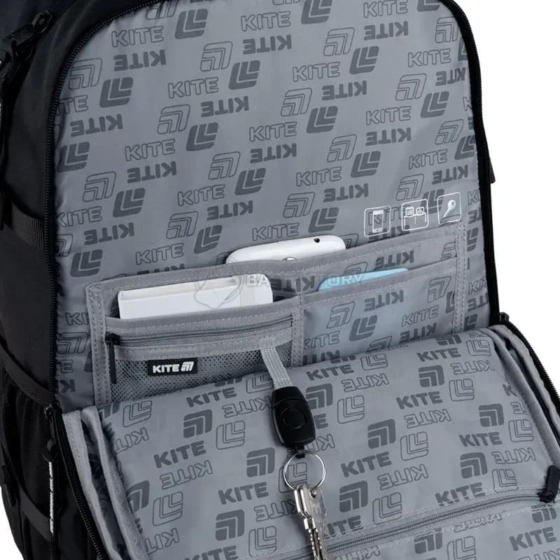 Рюкзак молодіжний Kite Education teens 1018XL-1 24л Чорний (K25-1018XL-1)