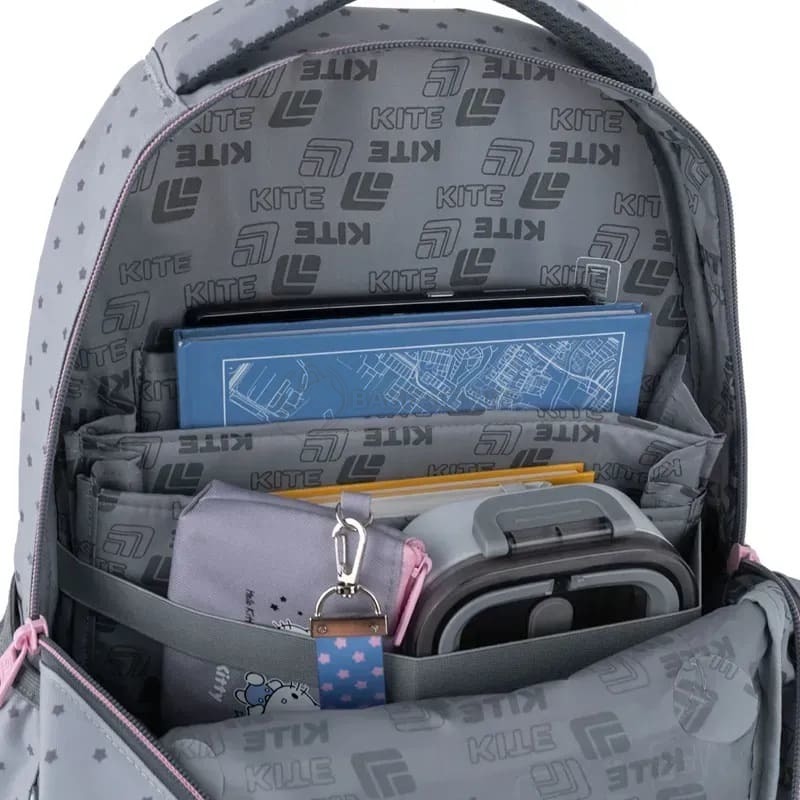 Шкільний рюкзак Kite Education teens 905M Hello Kitty 19.5л Сірий (HK25-905M)