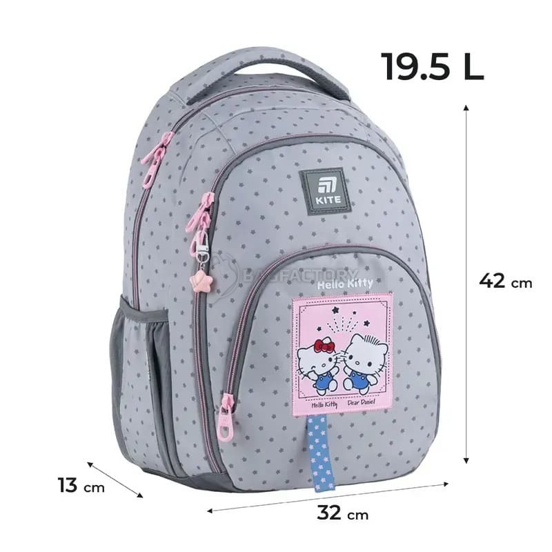 Шкільний рюкзак Kite Education teens 905M Hello Kitty 19.5л Сірий (HK25-905M)