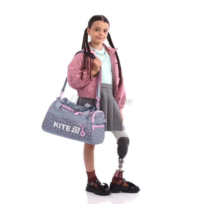 Спортивна сумка Kite Education 2505 Kawaii Stars 16л Сірий (K25-2505-1)