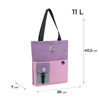 Молодіжна сумка-шопер Kite Education teens 586-1 11л Фіолетовий, рожевий (K25-586-1)
