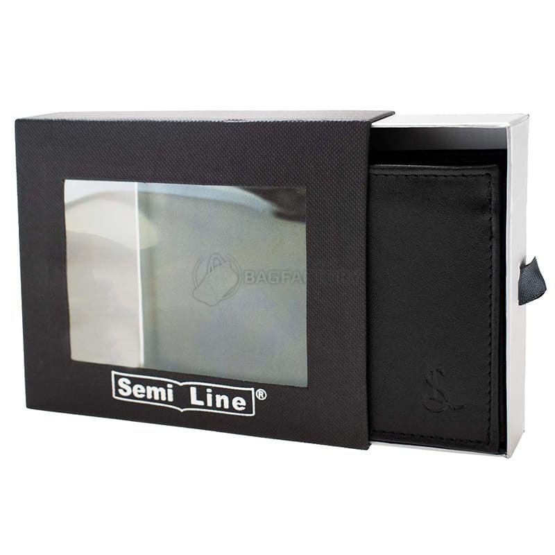 Портмоне чоловіче шкіряне Semi Line RFID Black (DAS303167)
