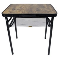 Стіл розкладний Bo-Camp Garland 60x45 cm Black/Wood look (DAS303266)
