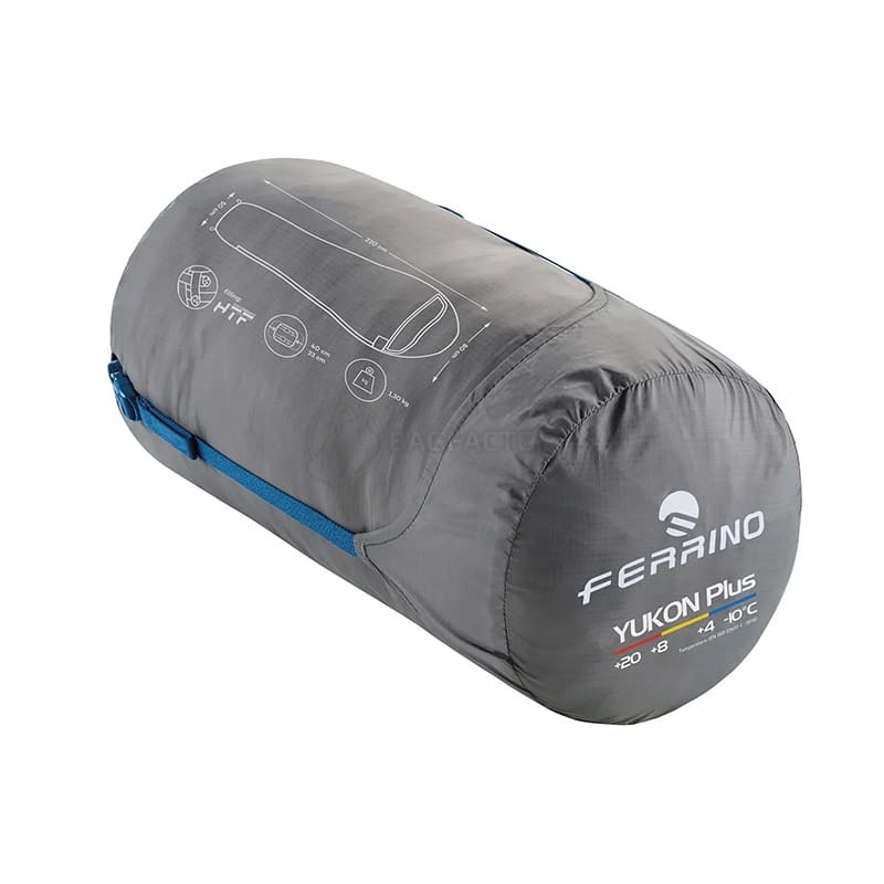 Спальний мішок Ferrino Yukon Plus +4°C Blue Right 220 см (931765)