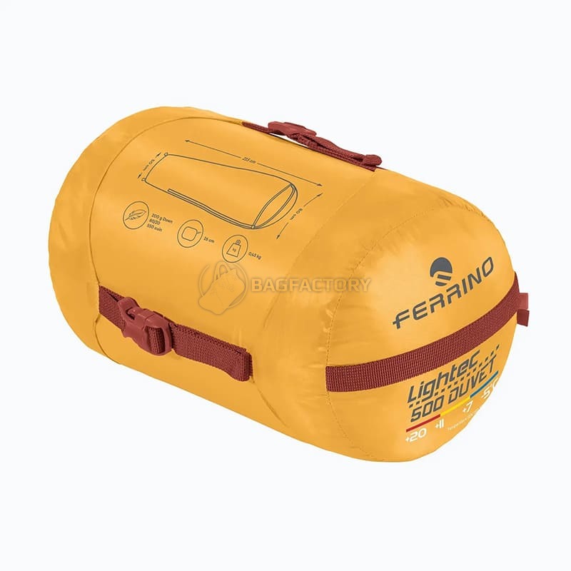 Спальний мішок Ferrino Lightec 500 Duvet RSD Down +7°C Yellow 215 см (931759)