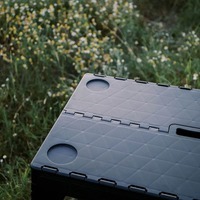 Стіл кемпінговий Tribe Camp Table High пластиковий 70x44.5x55 см Black (T-EF-0004-black)