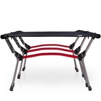 Ліжко розкладне Naturehike NH19JJ006 алюміній 190x65x38 см Чорний (6927595740606)