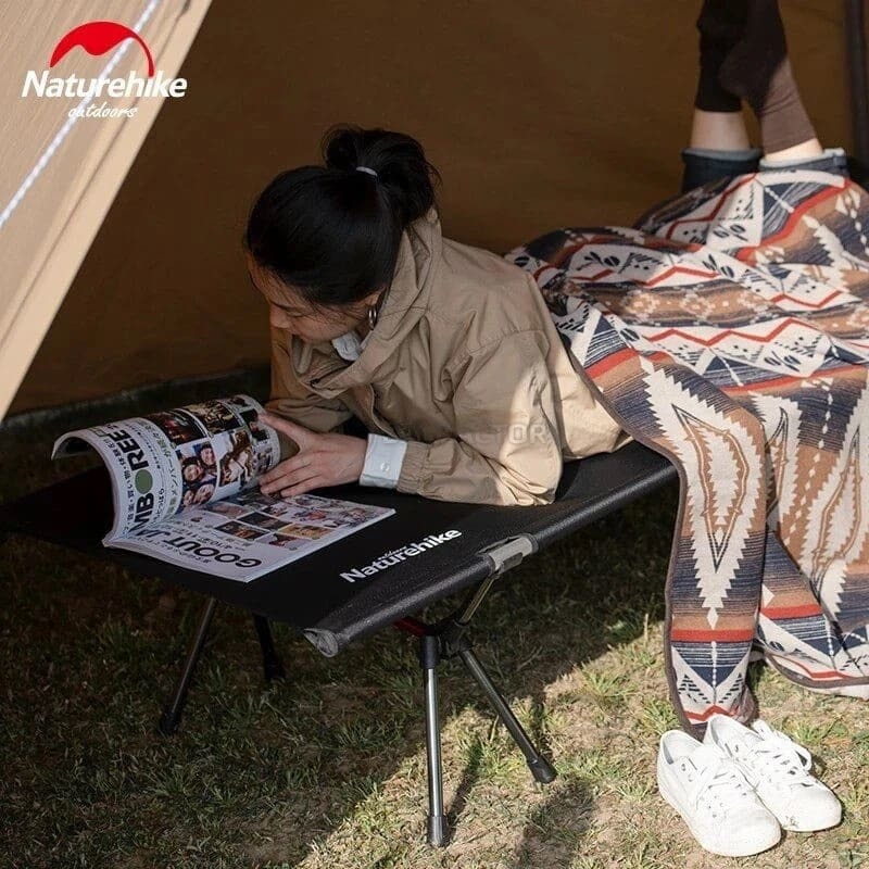 Ліжко розкладне Naturehike NH20JJ009 алюміній 190x65x38/18 см Чорний (6927595747728)