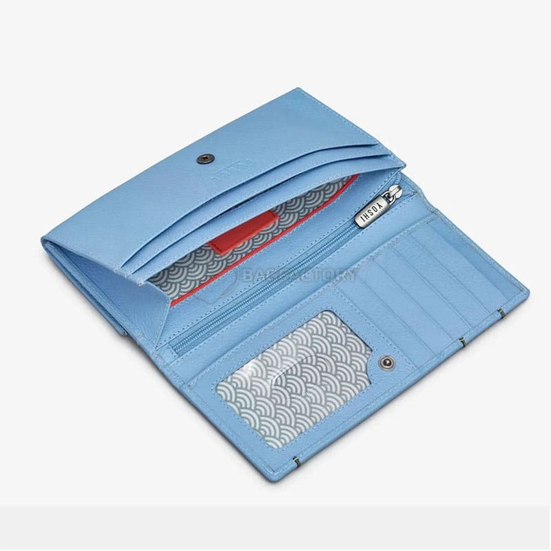 Жіночий шкіряний гаманець Yoshi Y1030 Hodson Bee Happy Blue (Y1030 BEE 21)