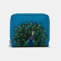 Жіночий шкіряний гаманець Yoshi Y1261 Peacock Plume Petrol Blue (Y1261 PCK 48)