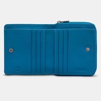 Жіночий шкіряний гаманець Yoshi Y1261 Peacock Plume Petrol Blue (Y1261 PCK 48)