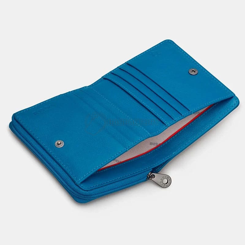 Жіночий шкіряний гаманець Yoshi Y1261 Peacock Plume Petrol Blue (Y1261 PCK 48)