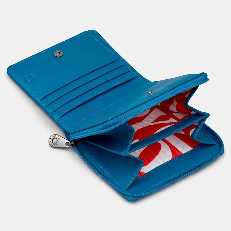 Жіночий шкіряний гаманець Yoshi Y1261 Peacock Plume Petrol Blue (Y1261 PCK 48)