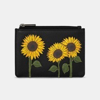 Жіночий гаманець-картхолдер Yoshi Y1321 Sunflowers Black (Y1321 SF 1)