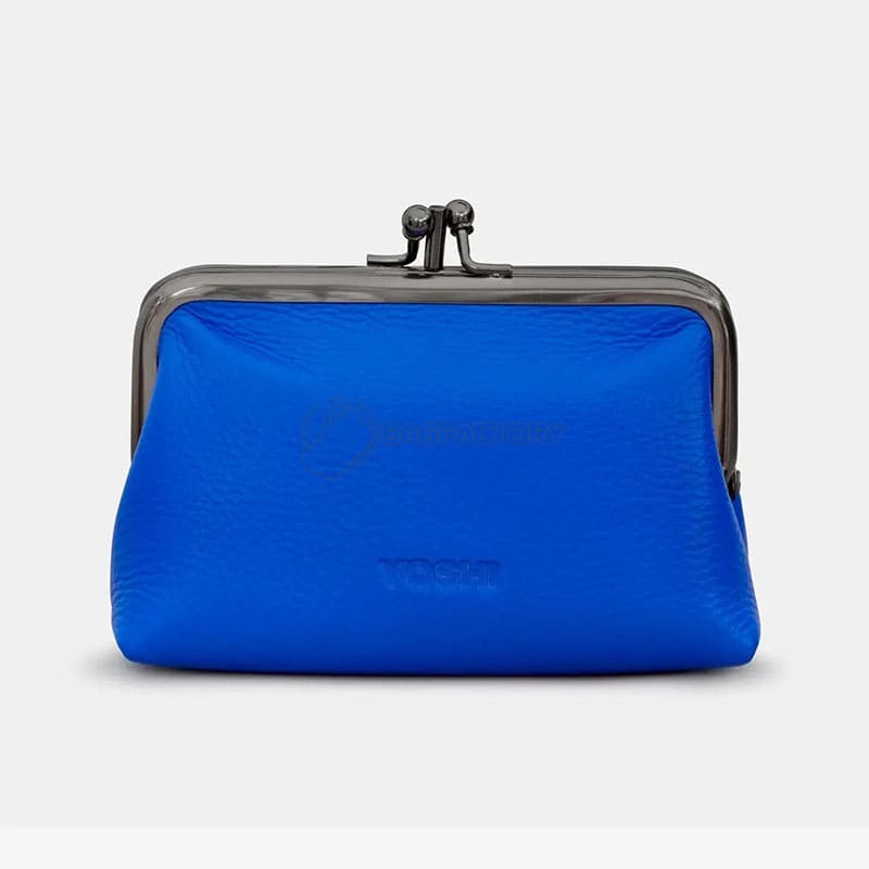 Жіночий шкіряний гаманець з ретро-застібкою Yoshi Y1328 Bee Happy Blue (Y1328 BEES 37)