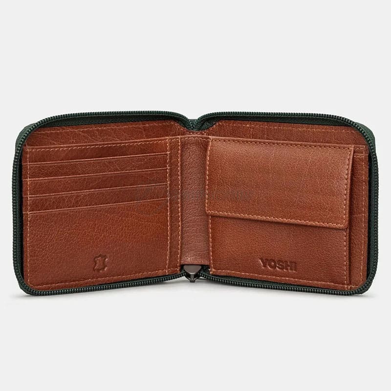 Гаманець чоловічий шкіряний Yoshi Y2046 17 Green/Brown (Y2046 17 16)