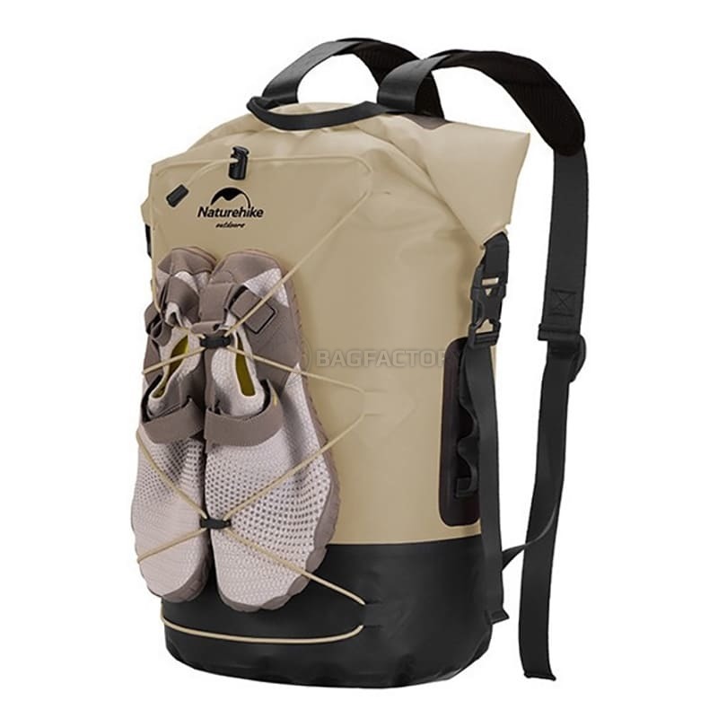 Туристичний рюкзак водонепроникний Naturehike NH21FSB04, 40л бежевий (6927595788264)