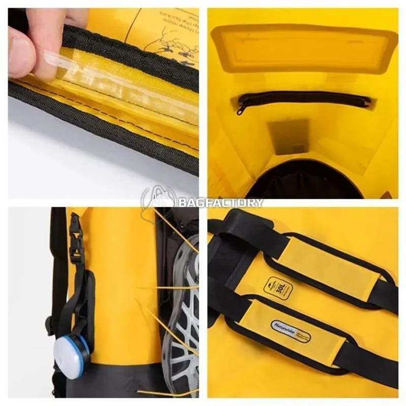 Туристичний рюкзак водонепроникний Naturehike NH21FSB04, 40л бежевий (6927595788264)