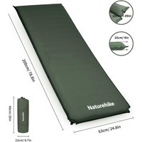 Туристичний килимок Naturehike CNK2450WS020, 200x63x10 см темно-зелений (6927595712740)